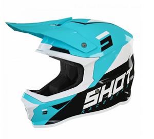 SHOT Furious Chase Black Turquoise Glossy Offroad Helmet