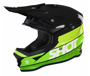 SHOT Furious Story Green Glossy Offroad Helmet