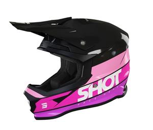 SHOT Furious Story Pink Glossy Offroad Helmet
