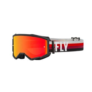 FLY Racing Zone Goggle Black Red W Red Mirror Amber