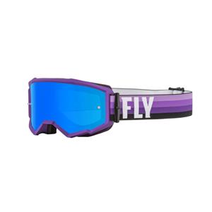 FLY Racing Zone Goggle Purple Black W Sky Blue Mirror Smoke