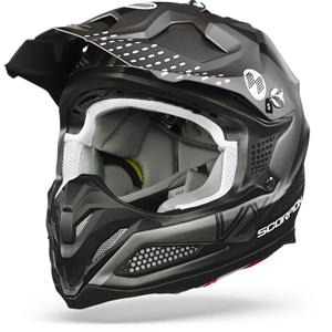 Scorpion VX-22 Air Ares Matt Black-Silver Offroad Helmet