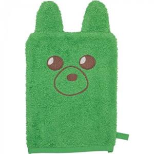 Smithy Waschhandschuh Flips der Bär grün 16 x 23 cm Handtücher