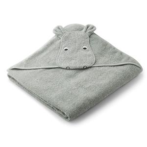 Liewood Augusta Hooded Towel Hippo Dove Blue