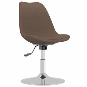 vidaXL Eetkamerstoelen draaibaar 6 st stof taupe