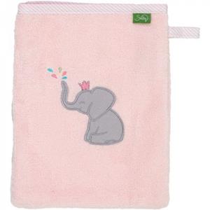Smithy Waschhandschuh Pastellflausch Elefant rosa 16 x 21 cm Handtücher