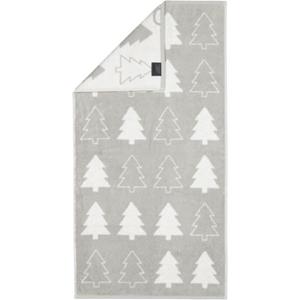 Cawö Christmas Edition Tannenbäume 958 - Farbe: platin - 76 Handtuch 50x100 cm