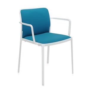 Kartell Audrey Soft Armstoel - Trevira - Wit - Octaangroen