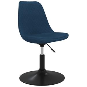 vidaXL Eetkamerstoelen draaibaar 4 st fluweel blauw