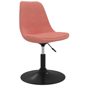 vidaXL Eetkamerstoelen draaibaar 4 st fluweel roze