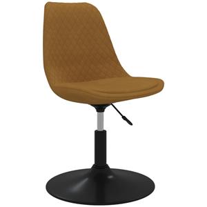 vidaXL Eetkamerstoelen draaibaar 2 st fluweel bruin