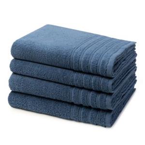 Wewofashion 4 X Handtuch - im Set AIDA Handtücher blau
