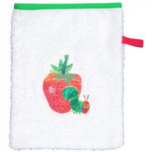 Smithy Waschhandschuh Die kleine Raupe Nimmersatt Erdbeere weiß 16 x 21 cm Handtücher