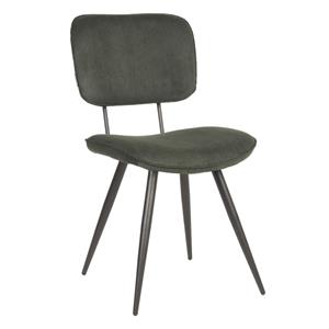 LABEL51 Eetkamerstoelen 2 st Vic 49x60x87 cm legergroen