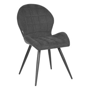 LABEL51 Eetkamerstoelen 2 st Sil 51x64x87 cm weefstof antracietkleurig