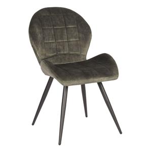 LABEL51 Eetkamerstoelen 2 st Sil 51x64x87 cm velours hunter