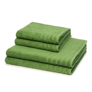 Wewofashion 2 X Handtuch 2 X Duschtuch - im Set AIDA Handtücher grün