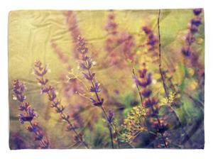 Sinus Art Handtücher »Handtuch Strandhandtuch Saunatuch Kuscheldecke mit Fotomotiv Lavendel Blumen Ab« (1-St), Handtuch