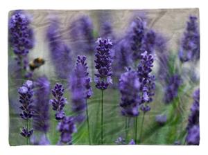 Sinus Art Handtücher »Handtuch Strandhandtuch Saunatuch Kuscheldecke mit Fotomotiv Lavendel Blumen Sc« (1-St), Handtuch