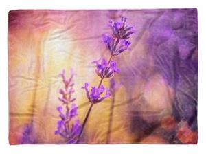 Sinus Art Handtücher »Handtuch Strandhandtuch Saunatuch Kuscheldecke mit Fotomotiv Lavendel Sonnensch« (1-St), Handtuch