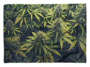 Sinus Art Handtücher »Handtuch Strandhandtuch Saunatuch Kuscheldecke mit Fotomotiv Cannabis Hanf Pfla« (1-St), Handtuch