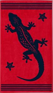 Delindo Lifestyle Strandtuch »Tropical Gecko« (1-St), Jacquard-gewebtes Motiv