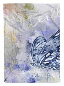 Sinus Art Handtücher »Handtuch Strandhandtuch Saunatuch Kuscheldecke SplashArt Tier Serie Kunstvoll Butterfly M« (1-St), Handtuch