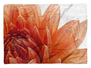 Sinus Art Handtücher »Handtuch Strandhandtuch Saunatuch Kuscheldecke mit Fotomotiv Dahlie Blume Blüte« (1-St), Handtuch