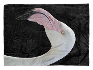 Sinus Art Handtücher »Handtuch Strandhandtuch Saunatuch Kuscheldecke mit Tiermotiv Flamingo Schnabel« (1-St), Handtuch