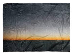 Sinus Art Handtücher »Handtuch Strandhandtuch Saunatuch Kuscheldecke mit Fotomotiv Abstrakt Horizont Sonnenunte« (1-St), Handtuch