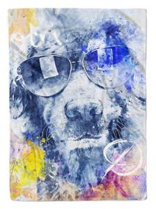 Sinus Art Handtücher »Handtuch Strandhandtuch Saunatuch Kuscheldecke SplashArt Tier Serie Kunstvoll Cool Dog II« (1-St), Handtuch