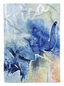 Sinus Art Handtücher »Handtuch Strandhandtuch Saunatuch Kuscheldecke SplashArt Tier Serie Kunstvoll Elephant Fa« (1-St), Handtuch