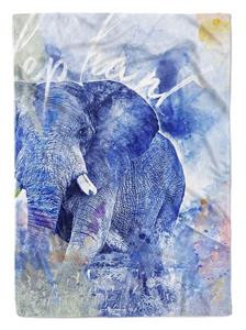 Sinus Art Handtücher »Handtuch Strandhandtuch Saunatuch Kuscheldecke SplashArt Tier Serie Kunstvoll Elephant Wi« (1-St), Handtuch