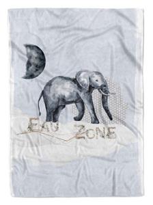 Sinus Art Handtücher »Handtuch Strandhandtuch Saunatuch Kuscheldecke Elefant Wasserfarben Hal« (1-St), Handtuch