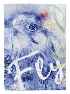 Sinus Art Handtücher »Handtuch Strandhandtuch Saunatuch Kuscheldecke SplashArt Tier Serie Kunstvoll Falcon III« (1-St), Handtuch