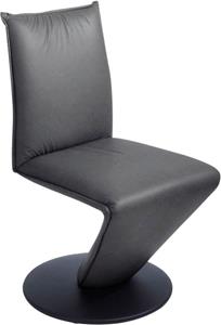 K+w Komfort & Wohnen Drehstuhl Drive, Leder CLOUD, Stuhl mit federnder Sitzschale, Drehteller in Metall schwarz Struktur