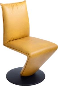 K+w Komfort & Wohnen Drehstuhl Drive, Leder CLOUD, Stuhl mit federnder Sitzschale, Drehteller in Metall schwarz Struktur