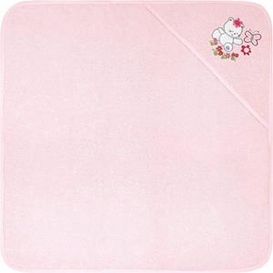 Lashuma Kapuzenhandtuch (1-St), Duschtuch Kinder aus Frottee 75x75 cm rosa