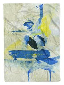 Sinus Art Handtücher »SplashArt Sport Handtuch Strandhandtuch Saunatuch Kuscheldecke Kunstvoll Skateboarding Sp« (1-St), Handtuch