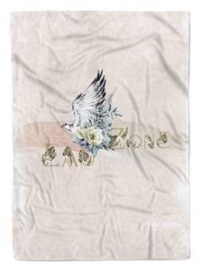 Sinus Art Handtücher »Handtuch Strandhandtuch Saunatuch Kuscheldecke Falke Blumen Aquarell Motiv Auffallend Kunstvoll« (1-St), Handtuch