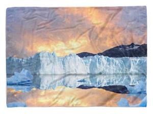 Sinus Art Handtücher »Handtuch Strandhandtuch Saunatuch Kuscheldecke mit Fotomotiv Eisberg Berge Natur« (1-St), Handtuch