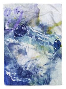 Sinus Art Handtücher »Handtuch Strandhandtuch Saunatuch Kuscheldecke SplashArt Tier Serie Kunstvoll Frog Fresh« (1-St), Handtuch