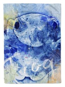 Sinus Art Handtücher »Handtuch Strandhandtuch Saunatuch Kuscheldecke SplashArt Tier Serie Kunstvoll Frog Motiv« (1-St), Handtuch