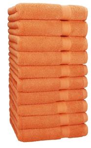 Betz Handtücher »10 Stück Handtücher Premium 100% Baumwolle 50x100 cm orange«