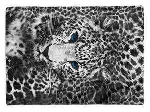 Sinus Art Handtücher »Handtuch Strandhandtuch Saunatuch Kuscheldecke mit Tiermotiv Jaguar Schwarz Wei« (1-St), Handtuch