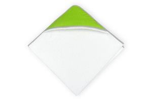 KraftKids Kapuzenhandtuch »weiße Punkte auf Grün«, 100% Baumwolle, extra dickes und weiches Frottee, eingefasst mit Schrägband
