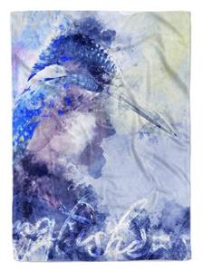 Sinus Art Handtücher »Handtuch Strandhandtuch Saunatuch Kuscheldecke SplashArt Tier Serie Kunstvoll Kingfisher« (1-St), Handtuch