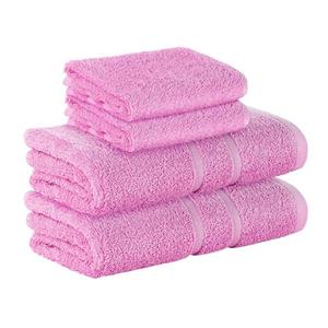 StickandShine Handtuch »2x Gästehandtuch 2x Handtücher als SET in verschiedenen Farben (4 Teilig) 100% Baumwolle 500 GSM Frottee 4er Handtuch Pack«, 100% Baumwolle 500GSM