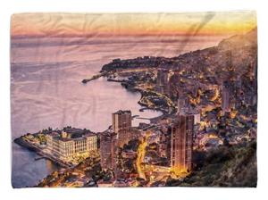 Sinus Art Handtücher »Handtuch Strandhandtuch Saunatuch Kuscheldecke mit Fotomotiv Monte Carlo Monaco« (1-St), Handtuch