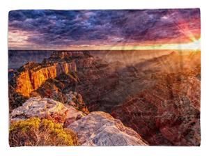 Sinus Art Handtücher »Handtuch Strandhandtuch Saunatuch Kuscheldecke mit Fotomotiv Arizona Berge Sonnenuntergan« (1-St), Handtuch